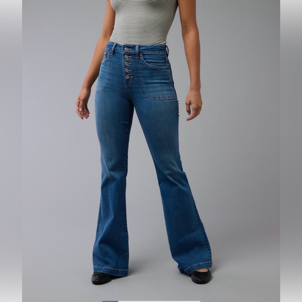 American Eagle Next Level Super High-waisted Flare Jean